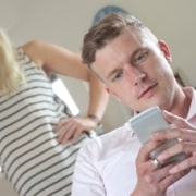 cheating partner texting