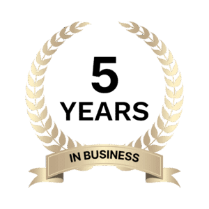 5 years in business badge